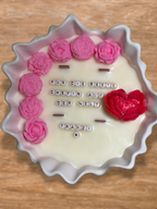 Premium Floral Candle with a message 