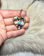 Heart necklace with photo