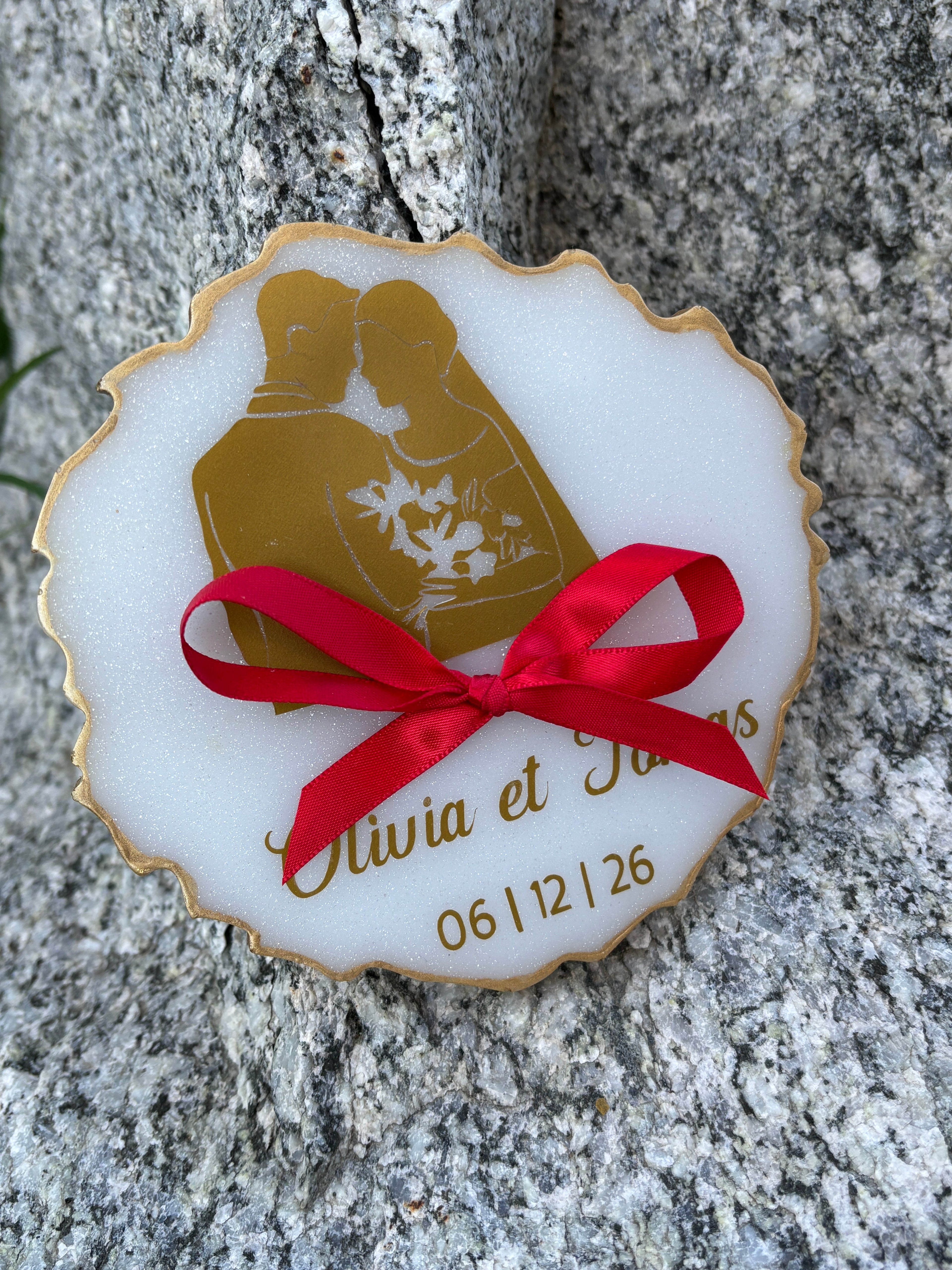 Personalized Resin Ring Bearer Pillow (13 cm)