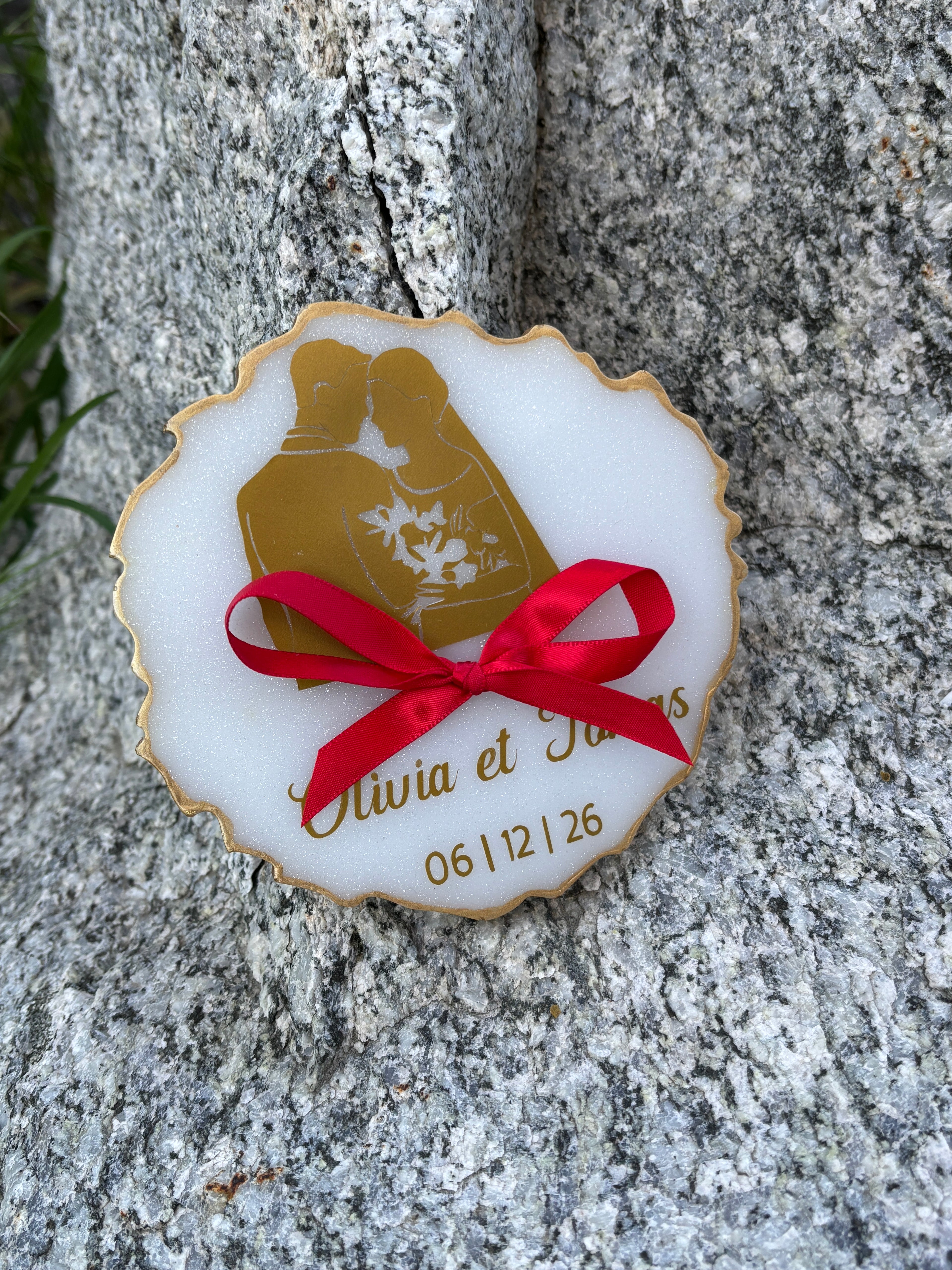 Personalized Resin Ring Bearer Pillow (13 cm)