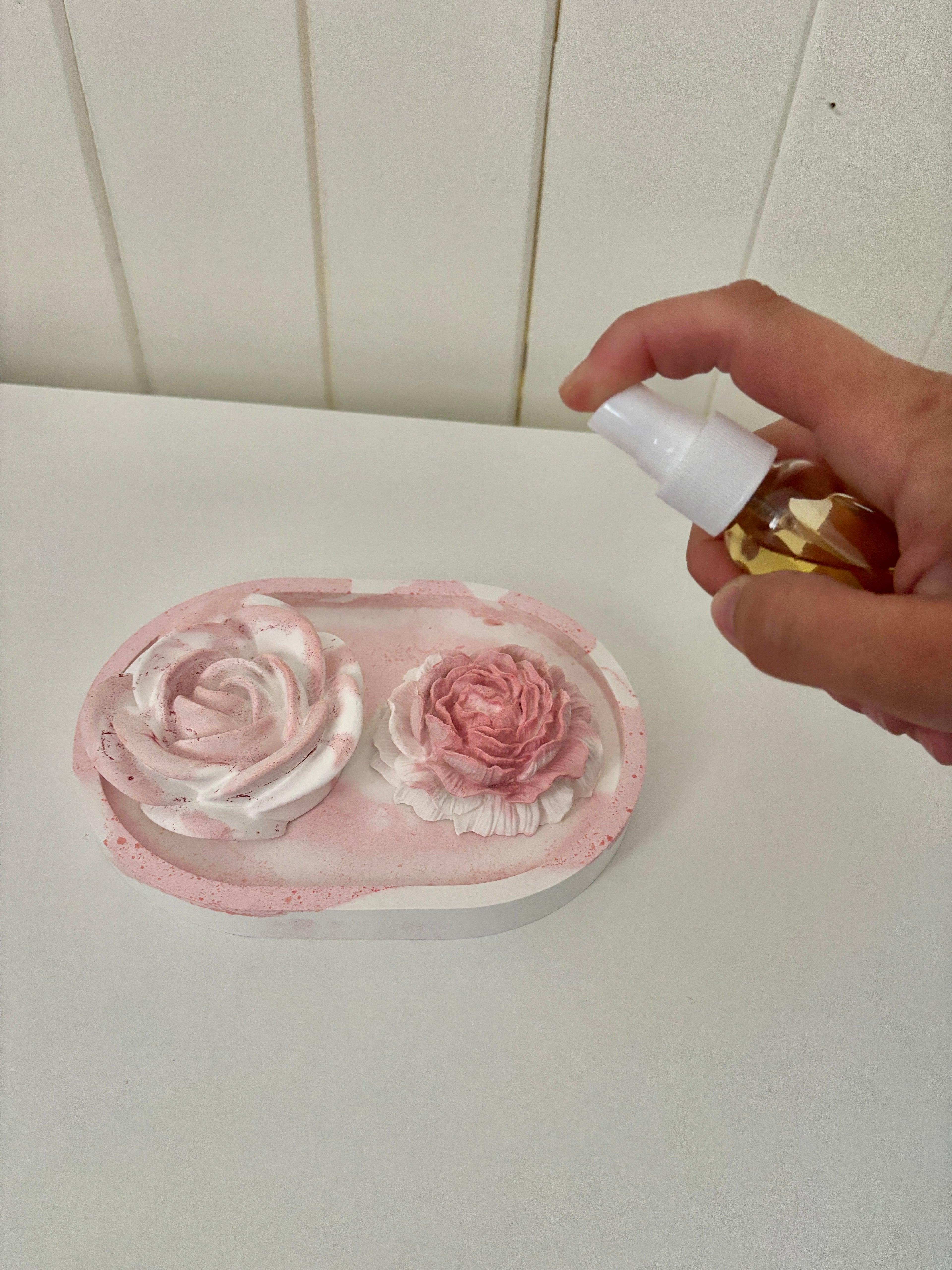 Rose Duo Set: Handcrafted Diffuser