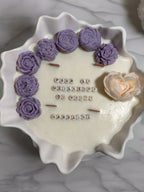 Premium Floral Candle with a message 