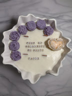 Premium Floral Candle with a message 