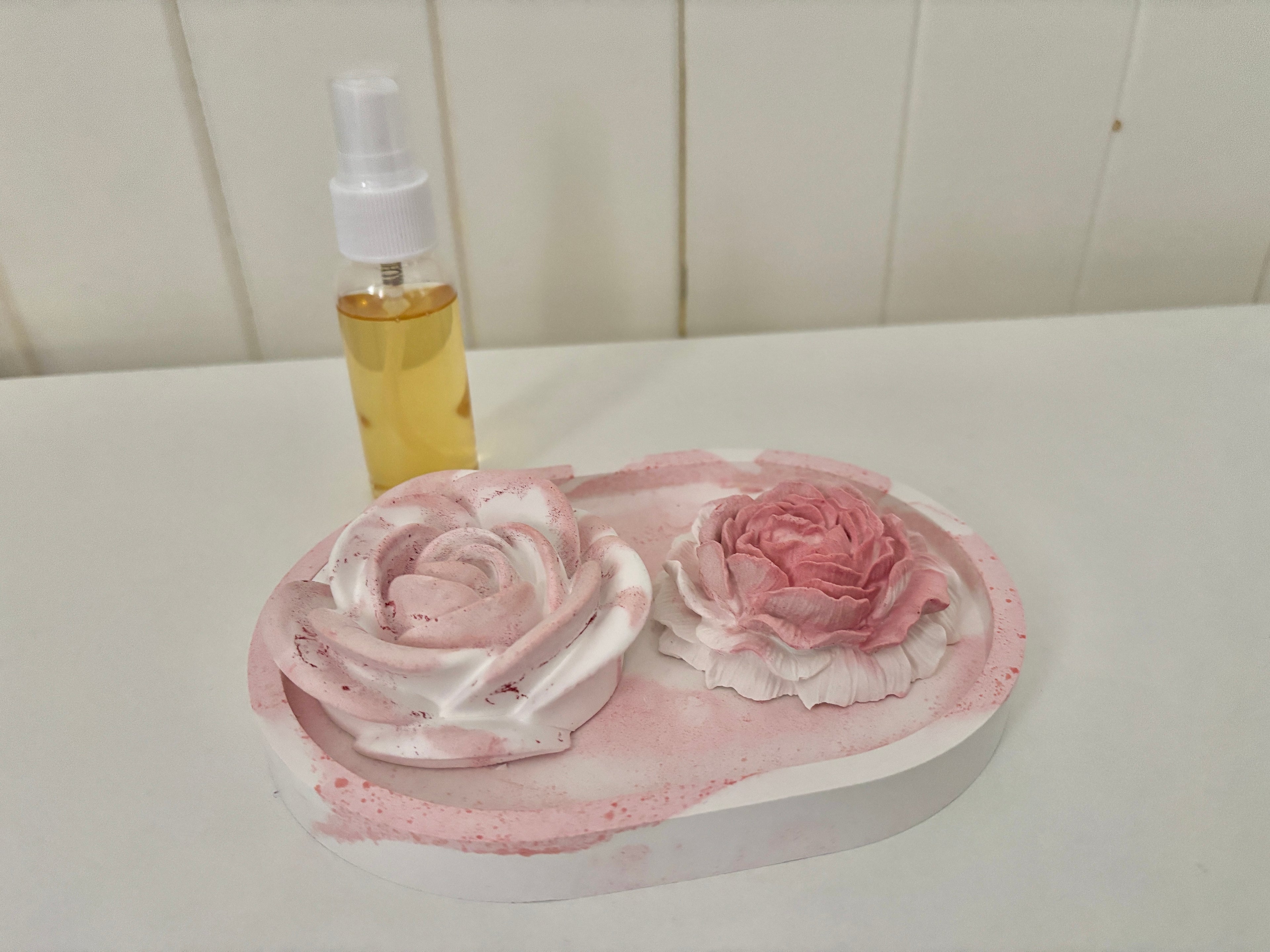 Rose Duo Set: Handcrafted Diffuser
